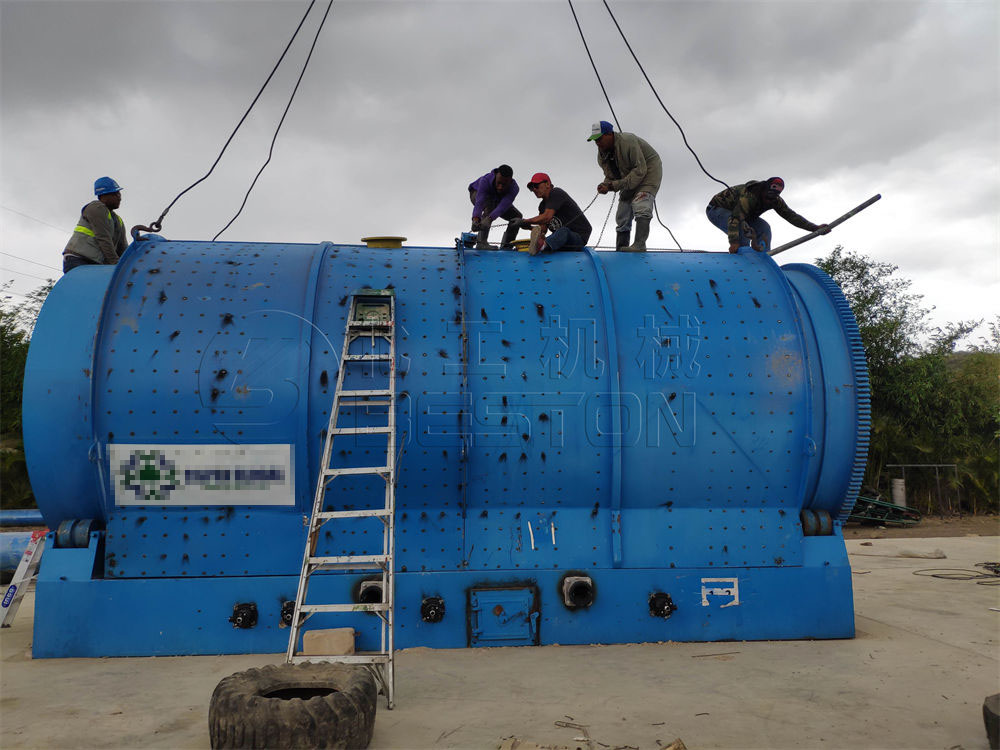 多米尼加16噸廢舊輪胎煉油現場第1張